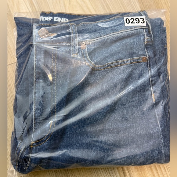 Lands' End Women's Recover High Rise Wide Leg Blue Jeans 10 - Indigo Tide Blue - Picture 16 of 16